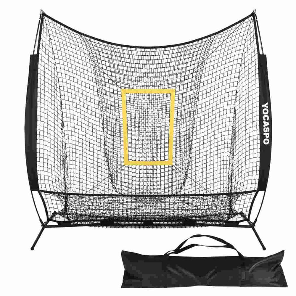 バッティング ネット 1.2×2.1mサイズ 持ち運び可能 野球 練習 スクウェアバッティングネット スチール製 2.1m×2.1m